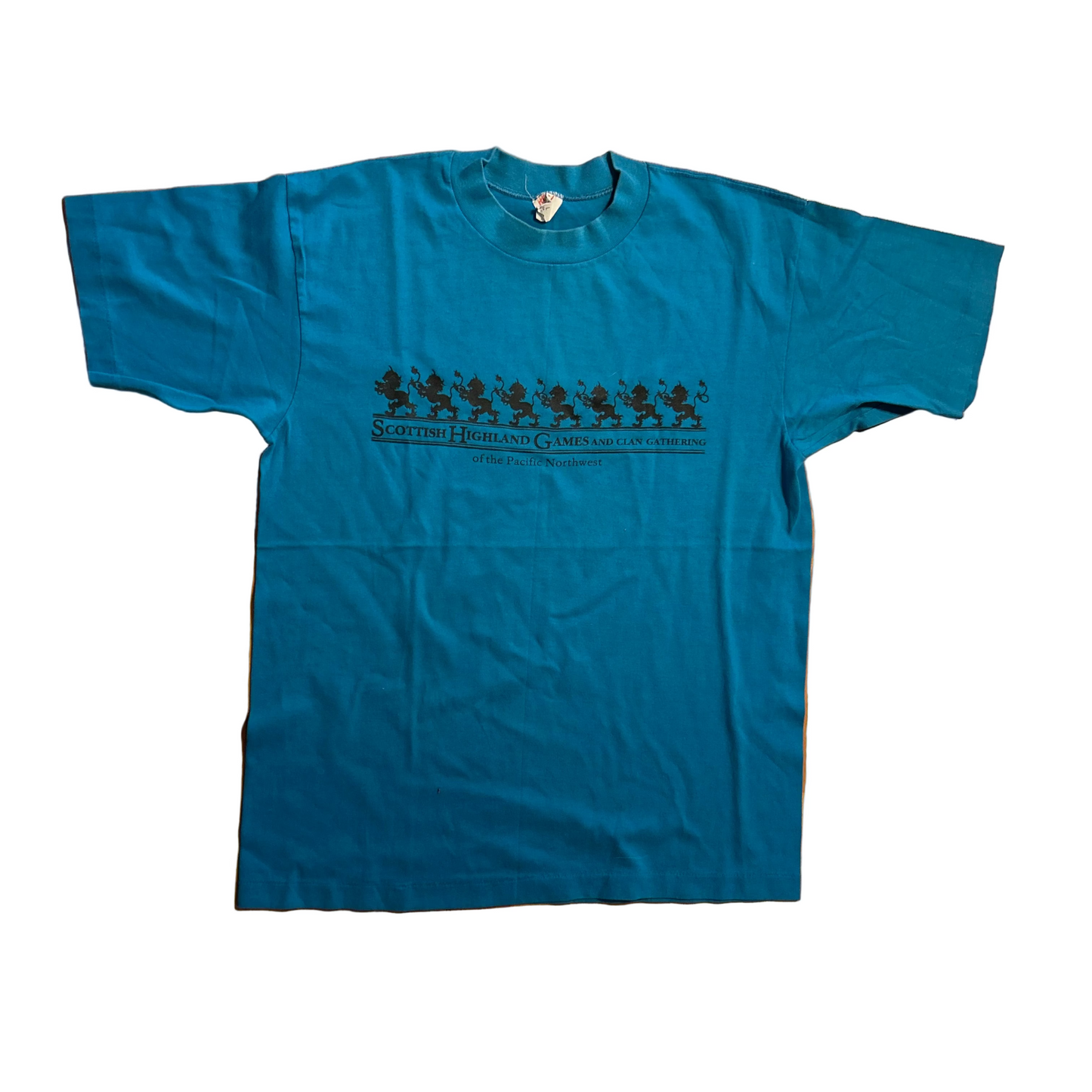 90's Scottish Highland Games and Clan Gathering Blue Tshirt - Small - 19" x 26"