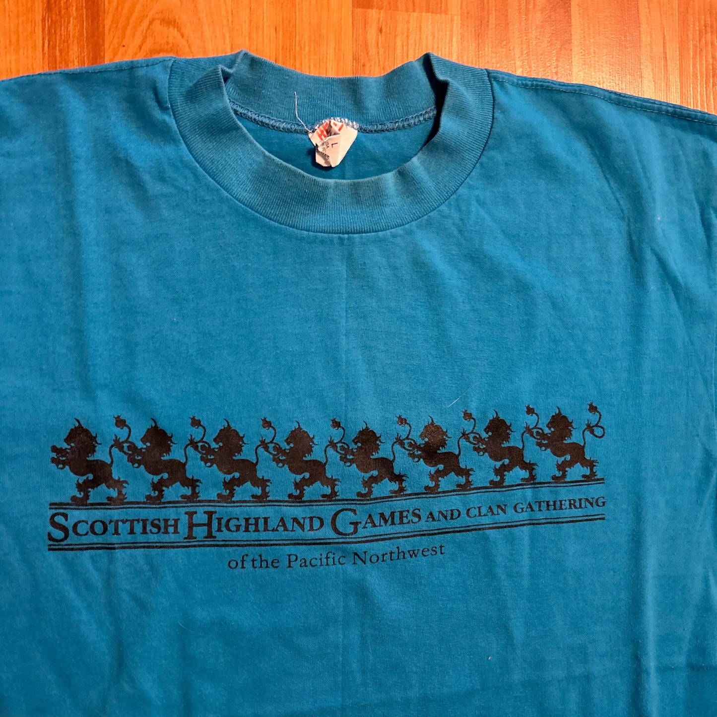 90's Scottish Highland Games and Clan Gathering Blue Tshirt - Small - 19" x 26"