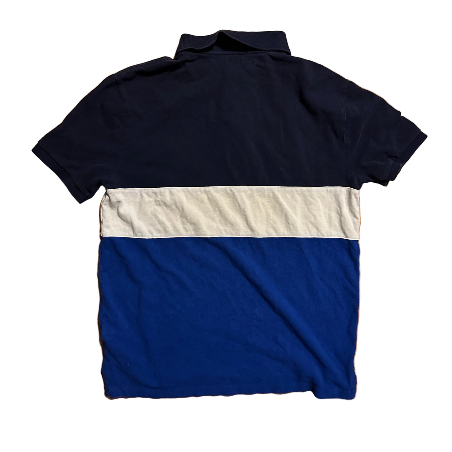 Polo Ralph Lauren Navy Blue White Collared Shirt - Small - 19.5" x 25"