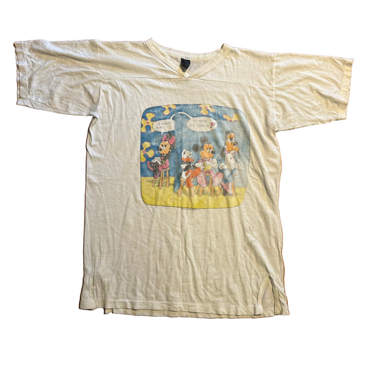 80/90’s Walt Disney I Can’t Wait to See my Date White Tshirt - Large - 22.5" x 30"