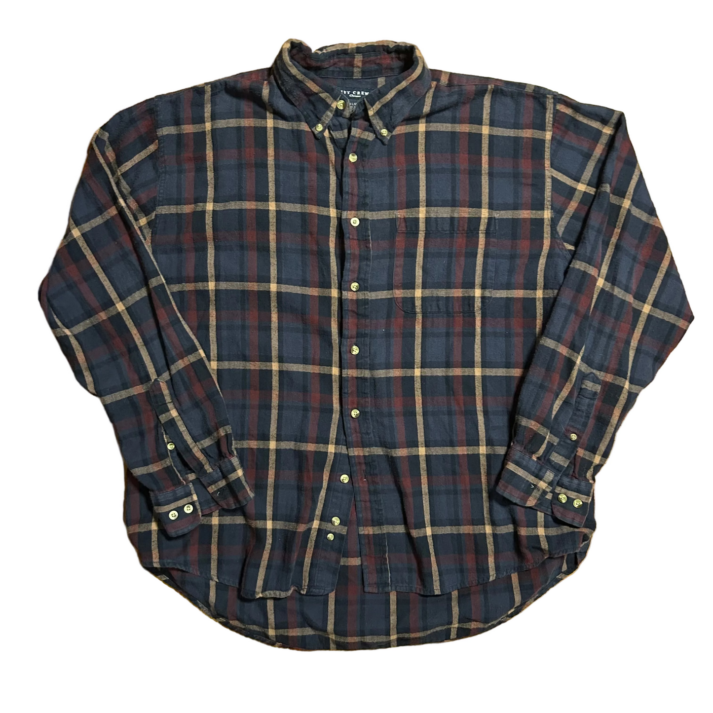 Ivy Crew Navy Red Button Down Flannel Shirt - XLarge - 26" x 33"