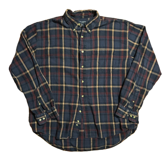 Ivy Crew Navy Red Button Down Flannel Shirt - XLarge - 26" x 33"