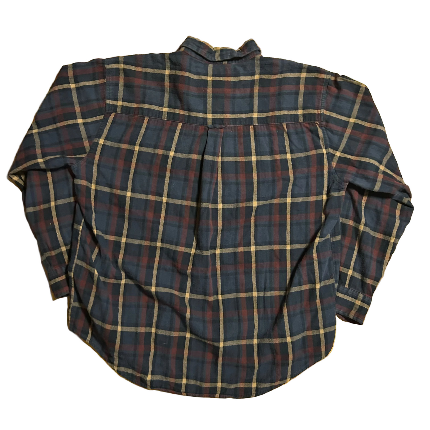 Ivy Crew Navy Red Button Down Flannel Shirt - XLarge - 26" x 33"
