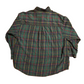 Green Navy Button Up Flannel Shirt - Large - 23" x 29"