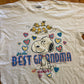 Peanuts Snoopy For the Best Grandma White Tshirt - Medium - 21" x 28"