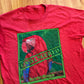 80/90’s Scarlet Macaw Endangered Red Tshirt - Small - 19.5" x 26"