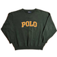 Polo Ralph Lauren Green Spellout Crewneck Sweatshirt - XLarge - 29.5" x 29"