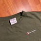 Champion Green Embroidered Logo Crewneck Sweatshirt - XLarge - 28" x 30"