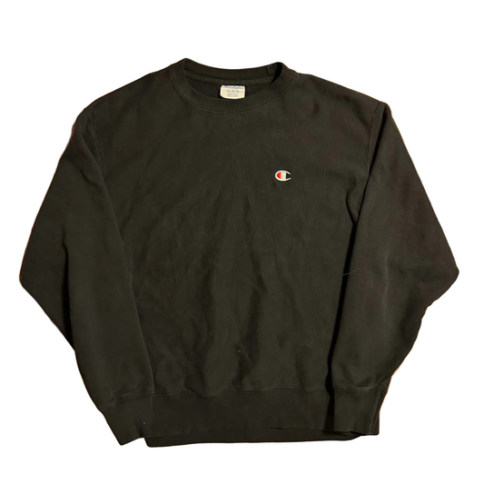 Champion Reverse Weave Black Crewneck Sweatshirt - XLarge - 24" x 29"