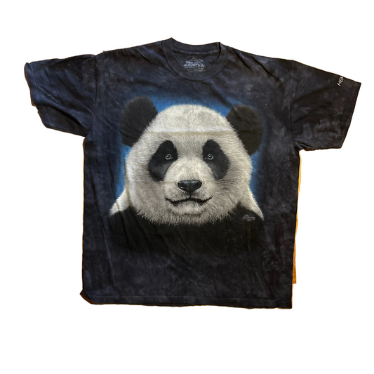 The Mountain Panda Memphis Zoo Black Tie Dye Tshirt - XLarge - 24" x 30"