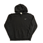 Nike Mini Swoosh Black Hoodie Sweatshirt - Large - 23.5" x 27"