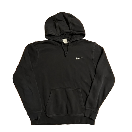Nike Mini Swoosh Black Hoodie Sweatshirt - Large - 23.5" x 27"