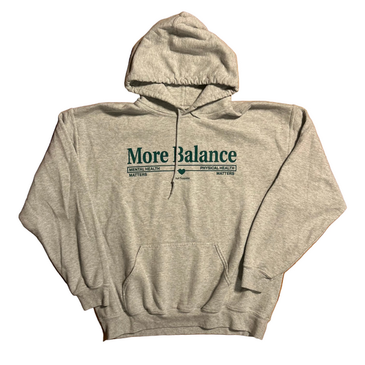 More Balance OurSeasns Grey Hoodie Sweatshirt - Large - 23" x 26.5"
