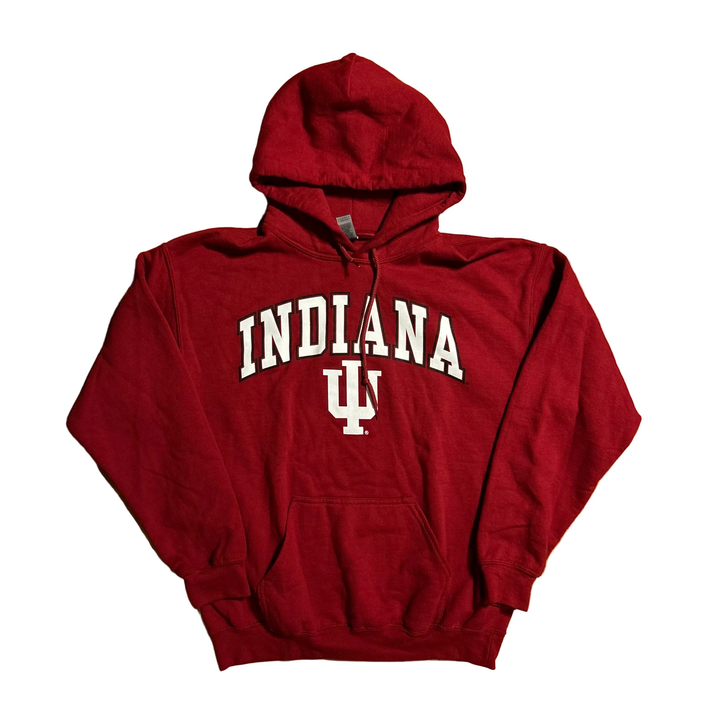 Gildan Indiana University Hoosiers Red Hoodie Sweatshirt - Medium - 21" x 25"