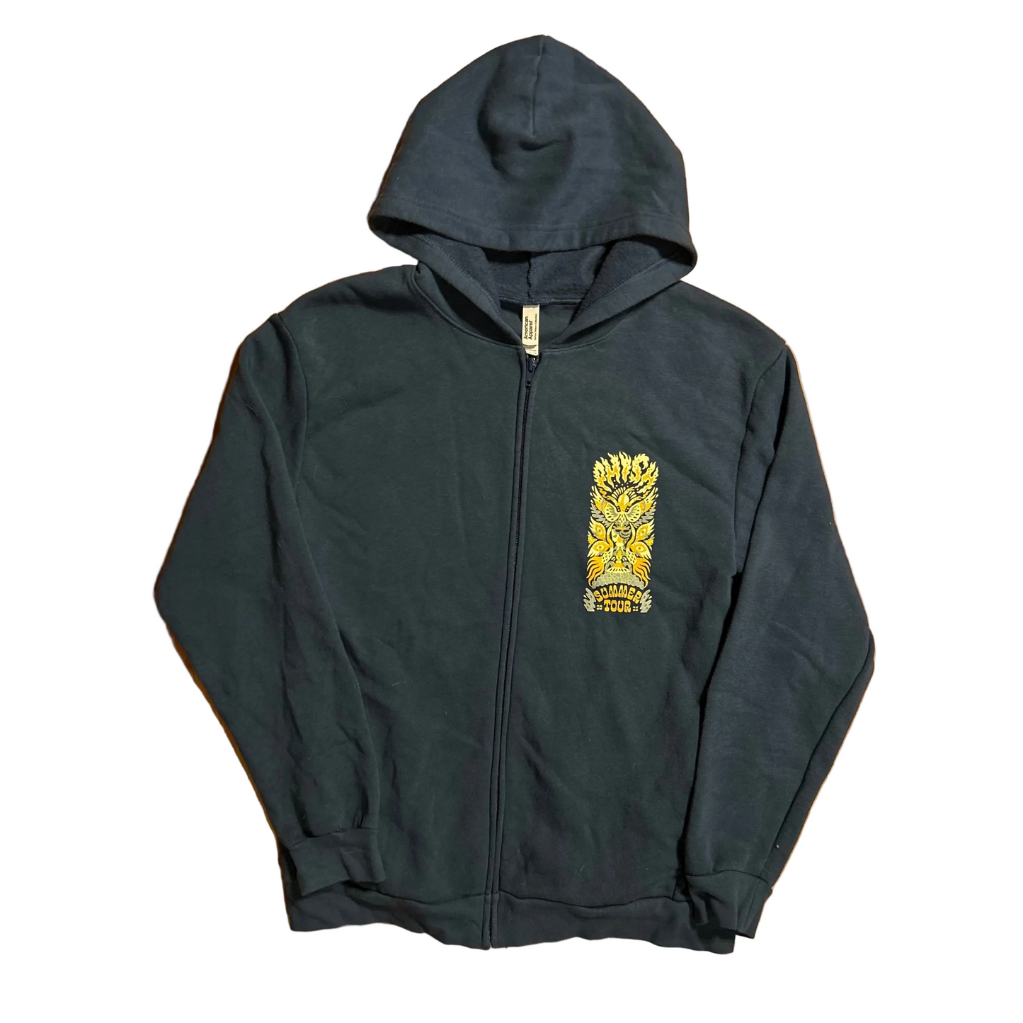 Phish Summer Tour 2025 Blue Zip Up Hoodie Sweatshirt - Medium - 20" x 27"