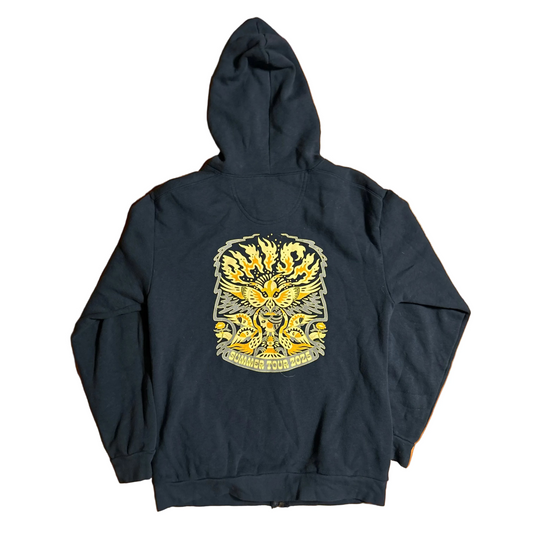 Phish Summer Tour 2025 Blue Zip Up Hoodie Sweatshirt - Medium - 20" x 27"