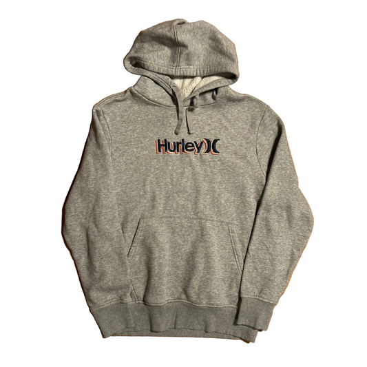 Hurley Grey Hoodie Sweatshirt - Medium - 21" x 27"