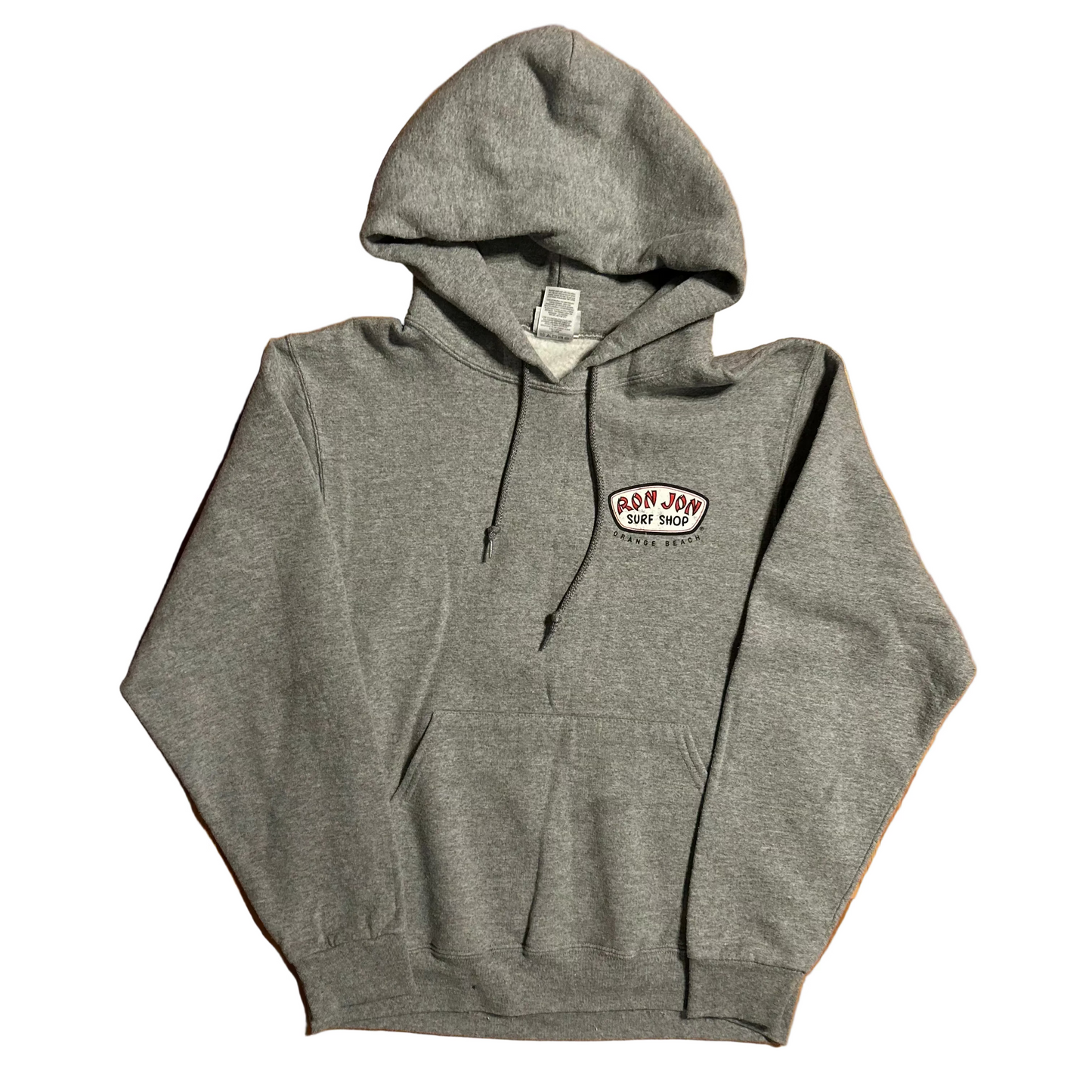 Ron Jon Surf Shop Orange Beach Grey Hoodie Sweatshirt - Small - 19" x 25"