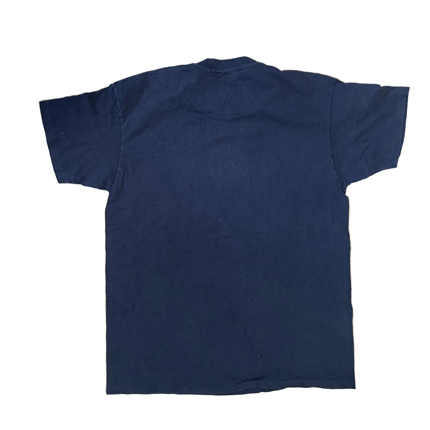 90’s Anvil Minnesota USA Embroidered Navy Tshirt - Large - 23" x 31"