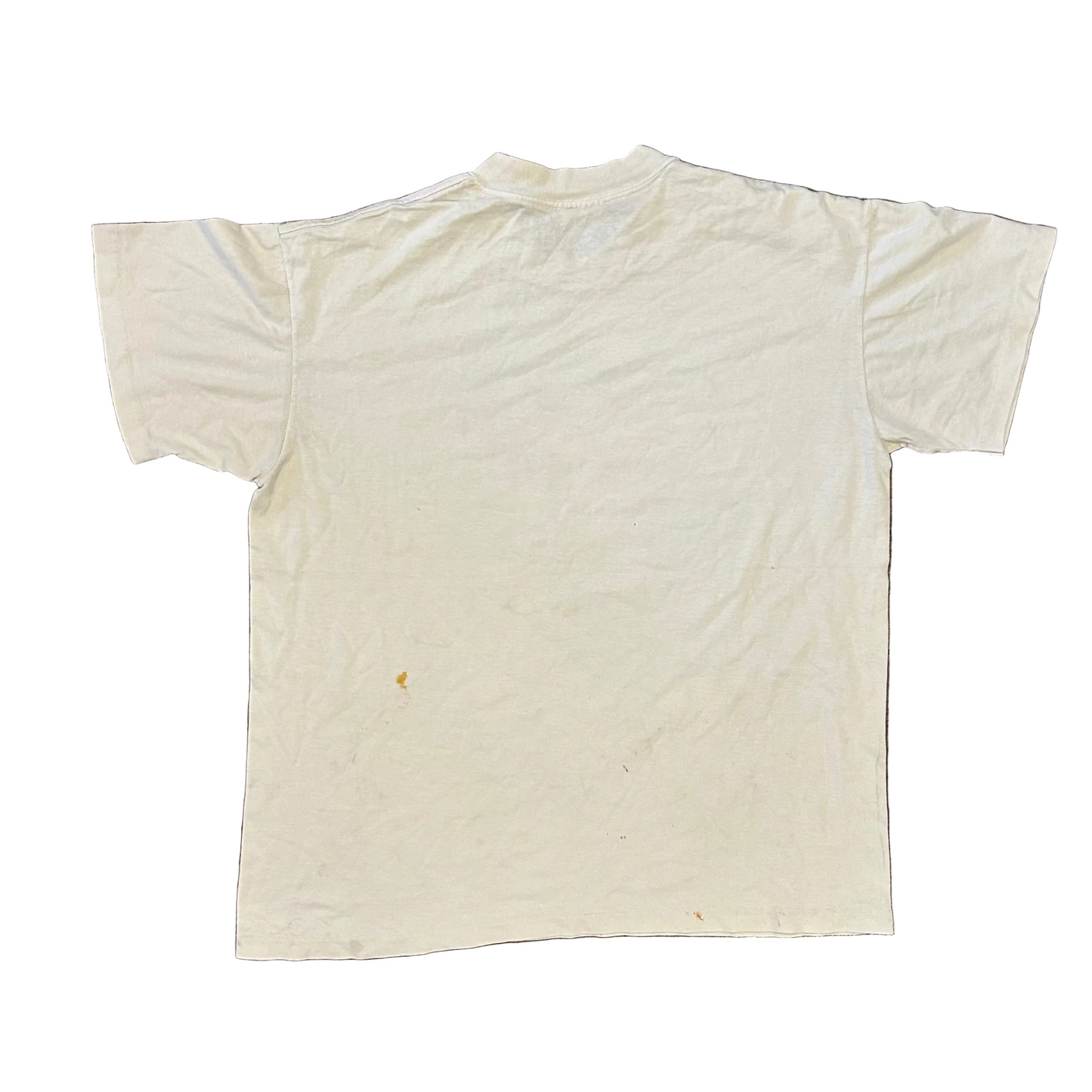 80/90’s Beach Deisgn Grey White Tshirt - Large - 22.5" x 27"