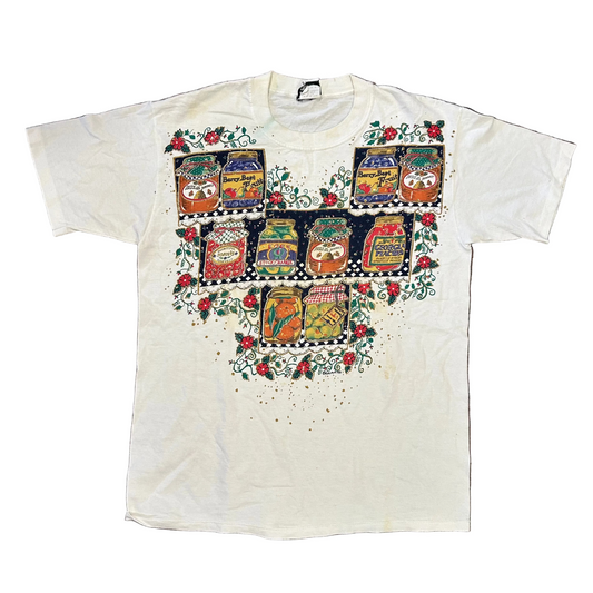 90’s Fun Art Jars White Tshirt - Large - 22" x 29"