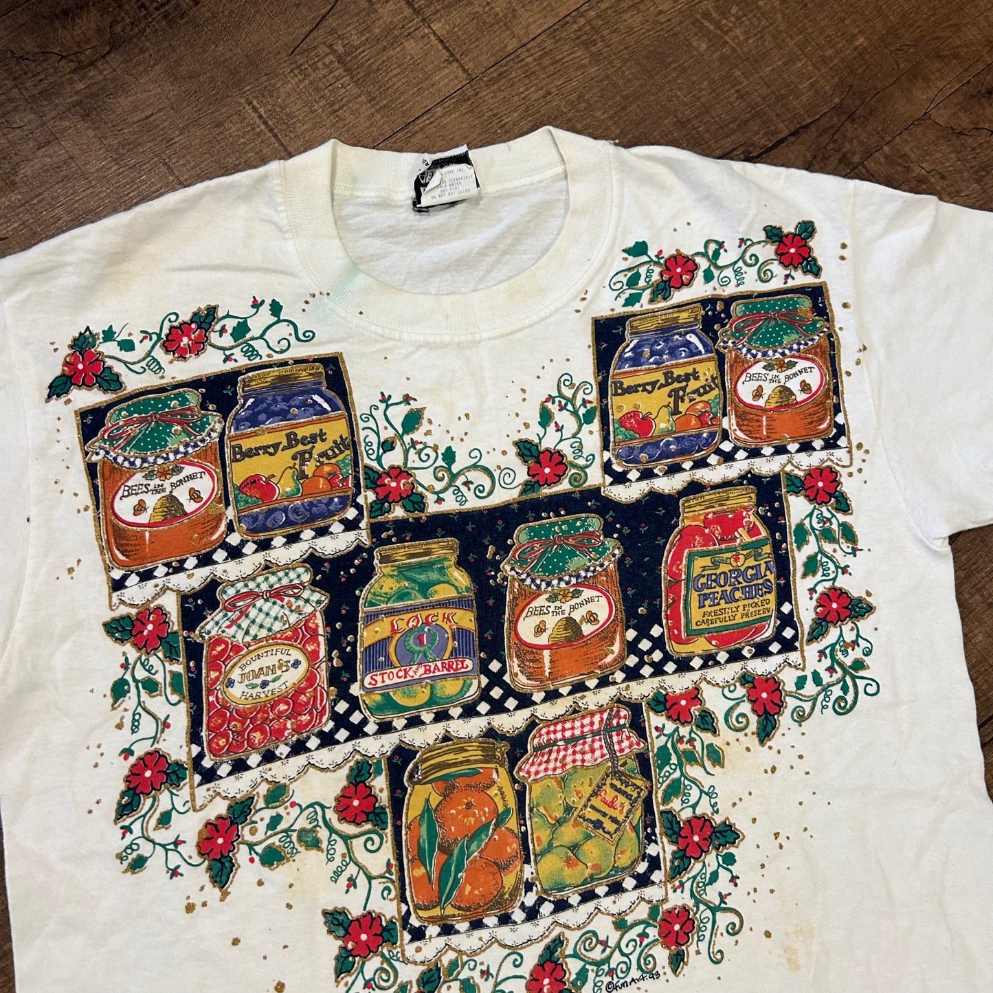 90’s Fun Art Jars White Tshirt - Large - 22" x 29"
