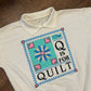 80/90’s Q is for Quilt White Collared Shirt - Large - 22.5" x 23"