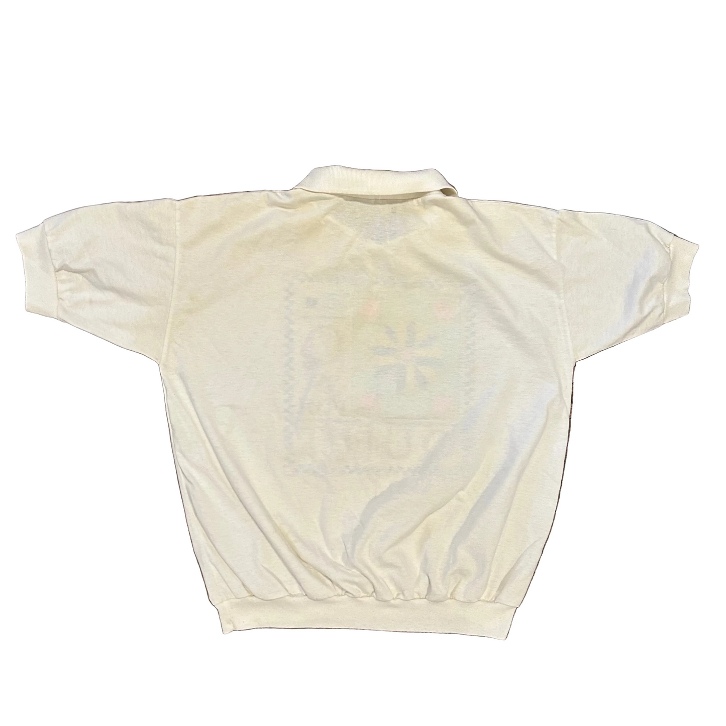 80/90’s Q is for Quilt White Collared Shirt - Large - 22.5" x 23"