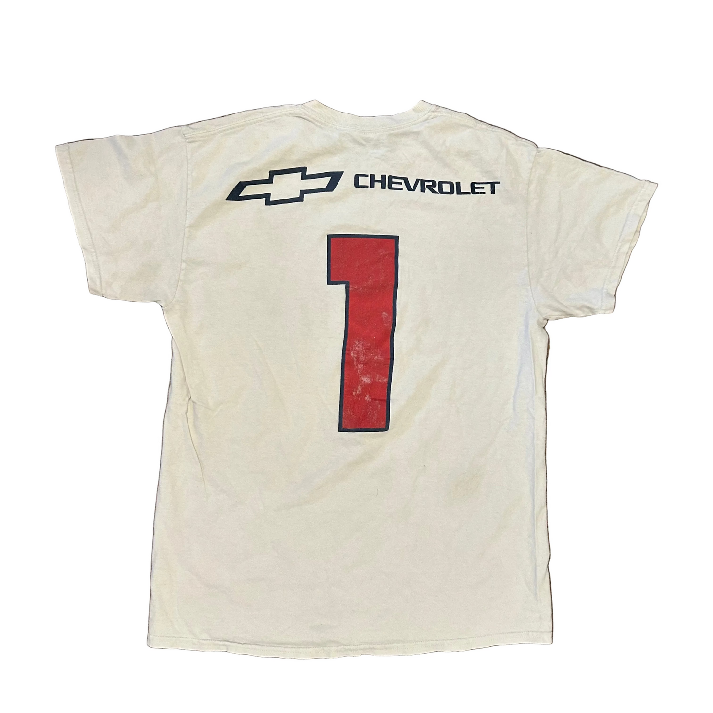 Atlanta Braves Chevrolet White Tshirt - Small - 19" x 27"