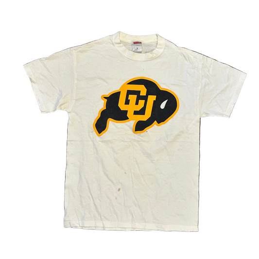 Soffee Colorado Buffaloes University Logo White Tshirt - Medium - 20" x 29"