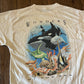 90’s The Nature of Things Wonders of the Sea White Tshirt - Medium - 21" x 30"