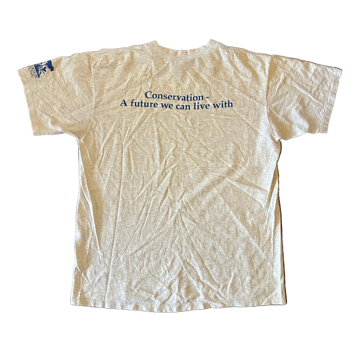 90’s Down to Earth Conservation International Whale Grey Tshirt - Large - 23" x 29"