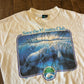 90’s Earth Tones Save The Mantee Club White Tshirt - Medium - 21.5" x 30"