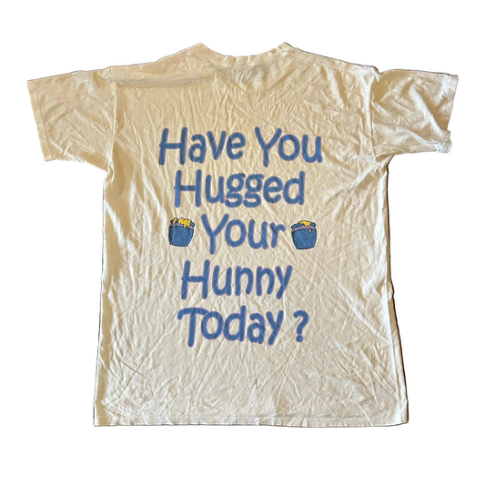 90’s Disney Winnie The Pooh Hug Your Hunny White Tshirt - XLarge - 26" x 34.5"
