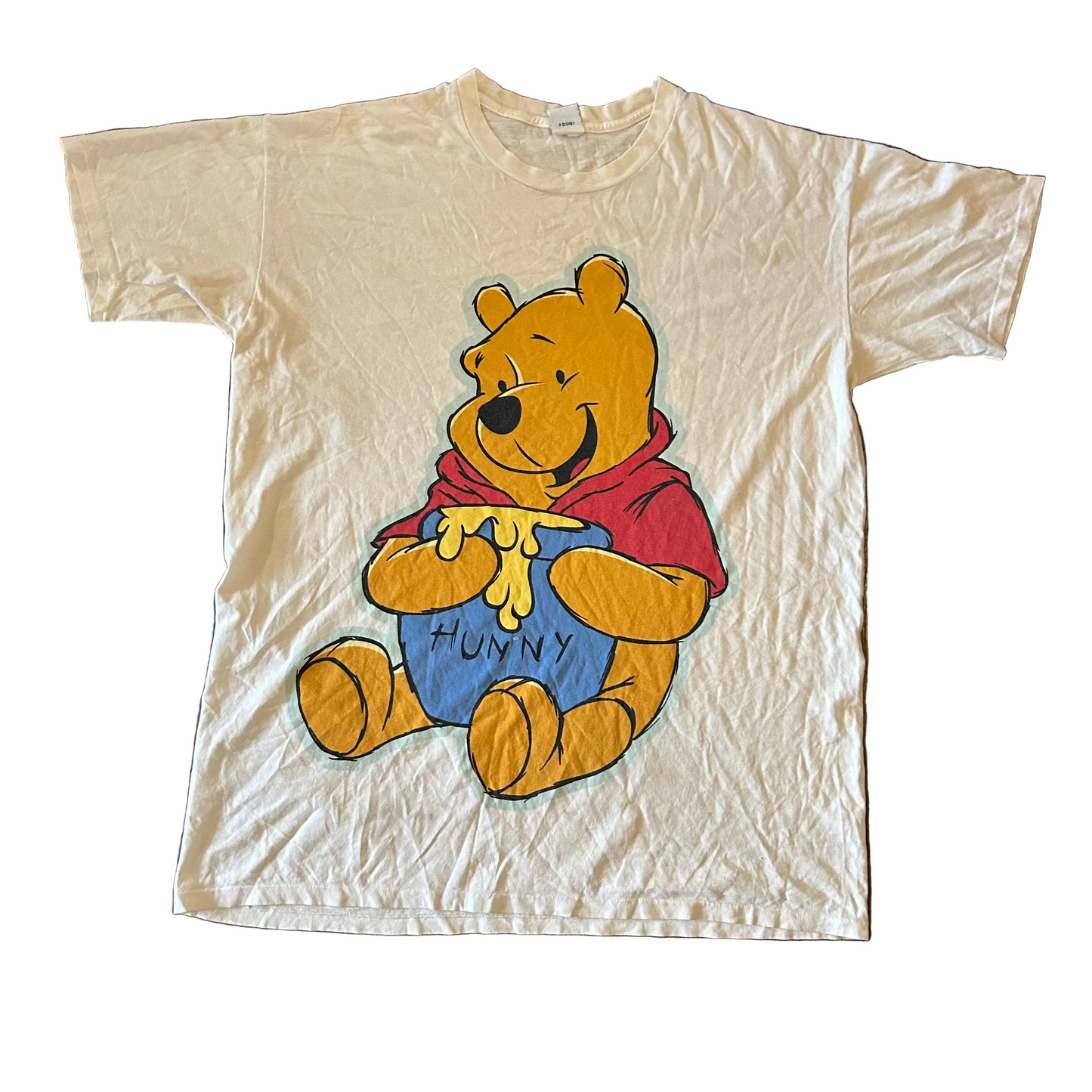 90’s Disney Winnie The Pooh Hug Your Hunny White Tshirt - XLarge - 26" x 34.5"