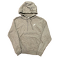 Nike Grey Mini Swoosh Spellout Hoodie Sweatshirt - Medium - 20" x 24"