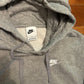 Nike Grey Mini Swoosh Spellout Hoodie Sweatshirt - Medium - 20" x 24"