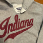Gildan Indiana University Hoosiers Grey College Hoodie Sweatshirt - Small - 19" x 24.5"