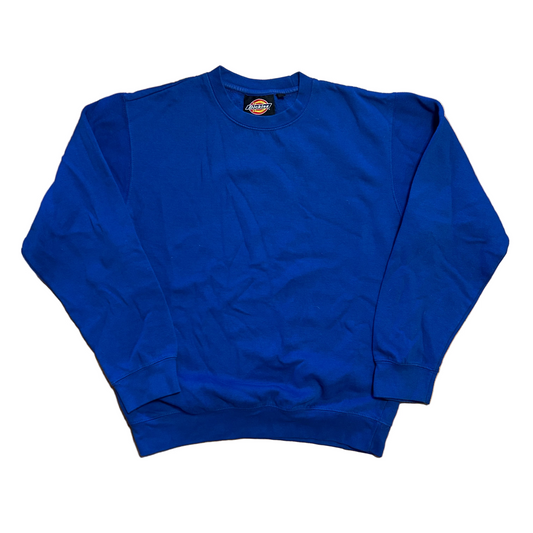 Dickies Blue Blank Crewneck Sweatshirt - Medium - 20.5" x 23"