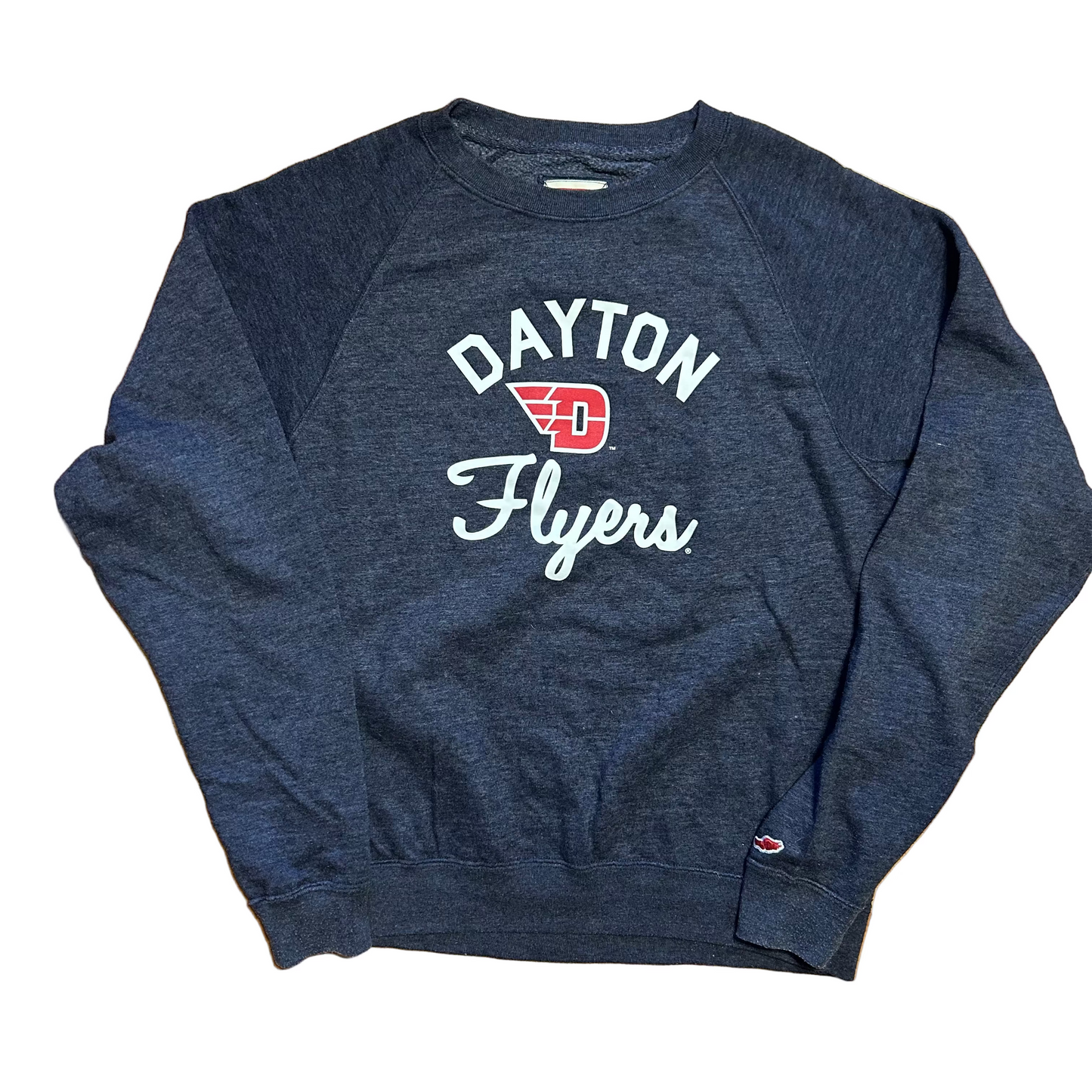 League Triblend Sweats Dayton Flyers University Navy Crewneck Sweatshirt - Medium - 20" x 24.5"