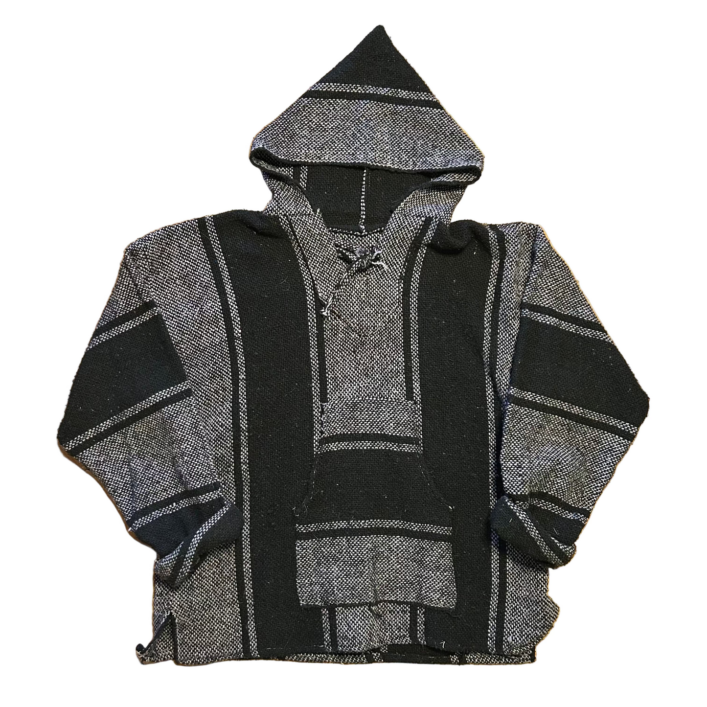 Drug Rug Black Grey Blank Hooded Sweatshirt - XLarge - 26" x 27"