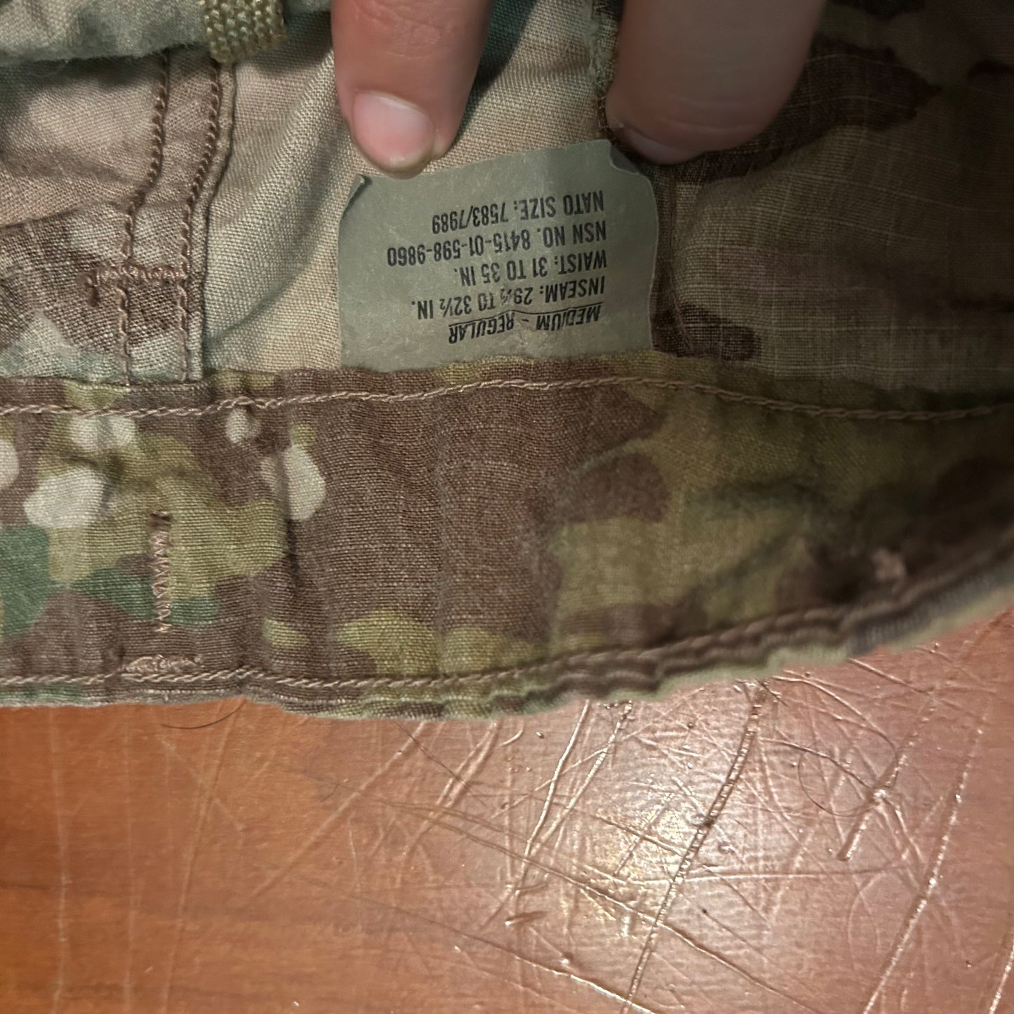 Camouflage Insect Repellent Apparel Military Cargo Pants - 32" x 33.5"