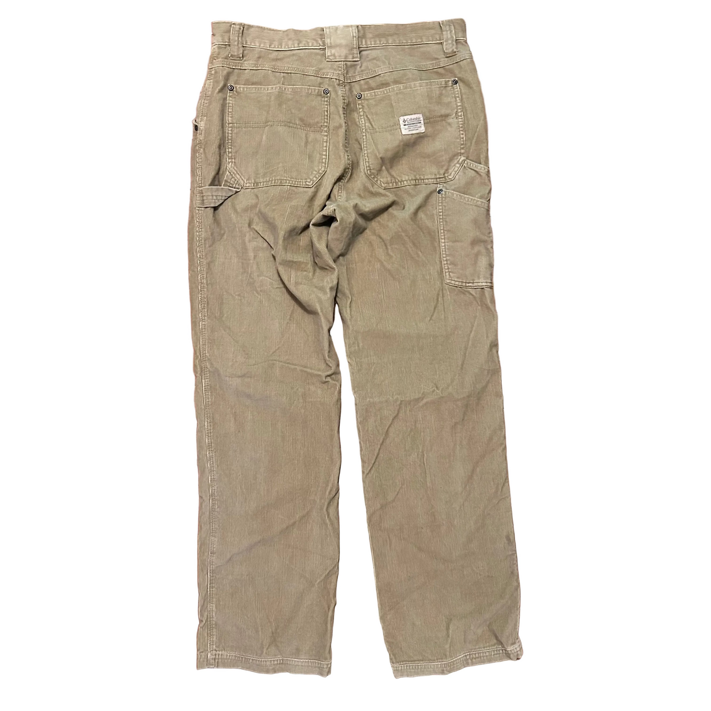Columbia Corduroy Khaki Tan Carpenter Pants - 34" x 33.5"