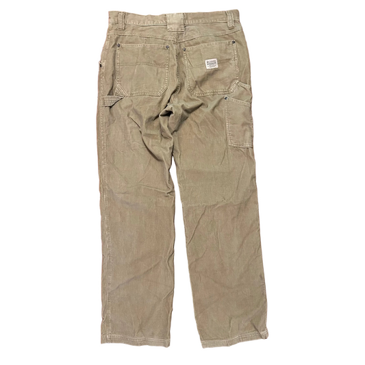 Columbia Corduroy Khaki Tan Carpenter Pants - 34" x 33.5"