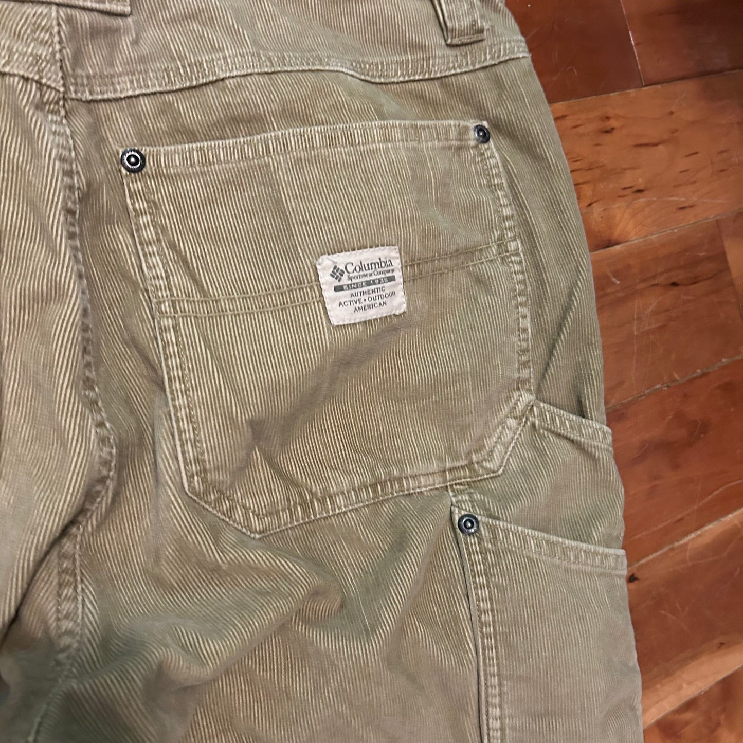 Columbia Corduroy Khaki Tan Carpenter Pants - 34" x 33.5"