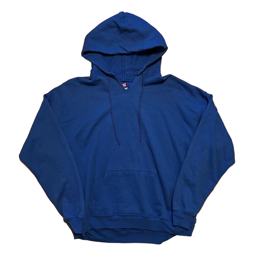 Hanes Blue Blank Hoodie Sweatshirt - XLarge - 24" x 24"