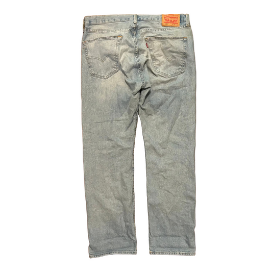 Levi 501 Button Fly Light Wash Denim Blue Jeans - 36" x 31"