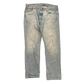 Levi 501 Button Fly Light Wash Denim Blue Jeans - 36" x 31"