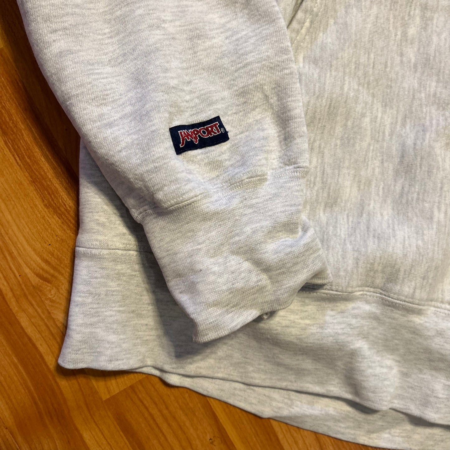 Jansport Reverse Weave Grey Hoodie Sweatshirt - XLarge - 25" x 26"