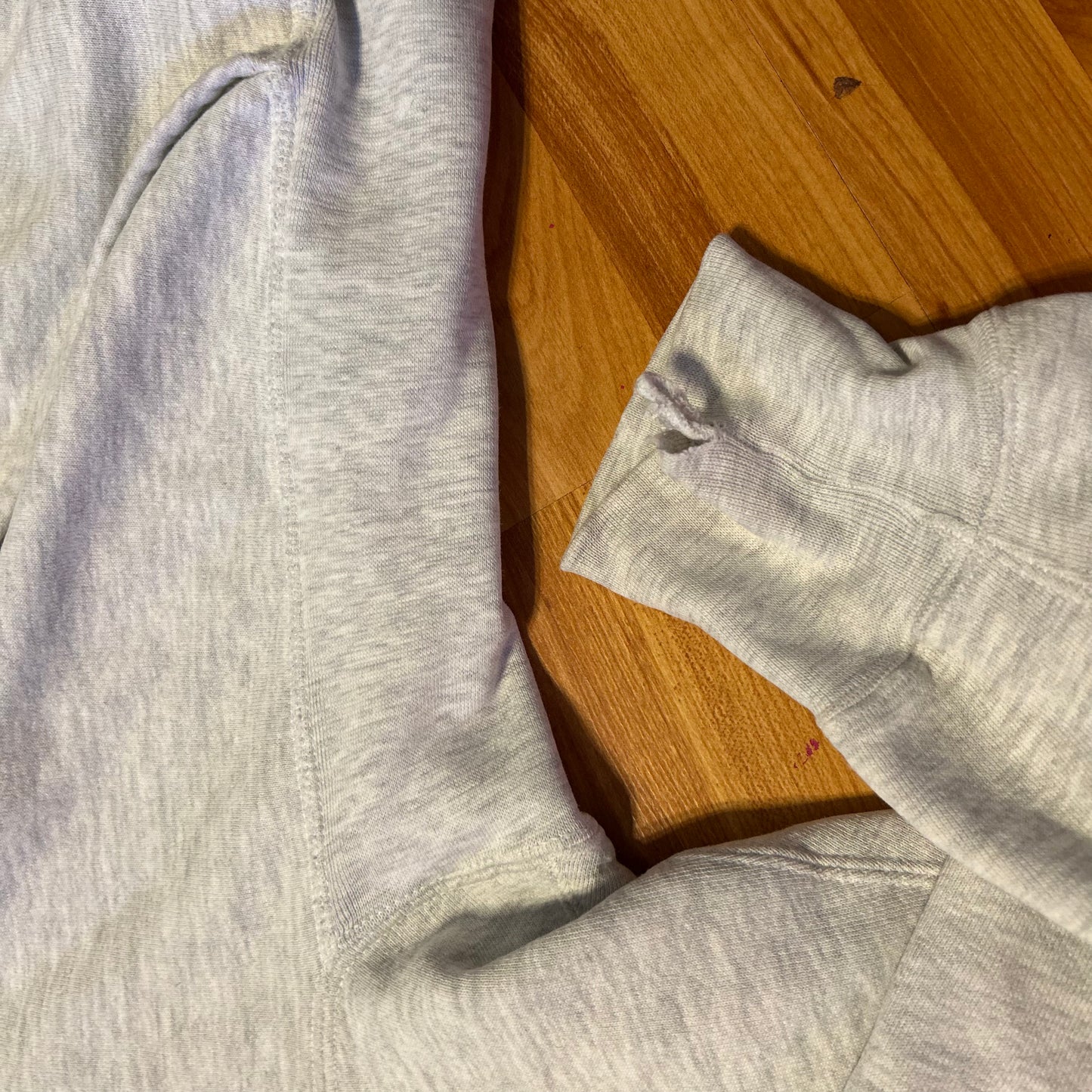 Jansport Reverse Weave Grey Hoodie Sweatshirt - XLarge - 25" x 26"